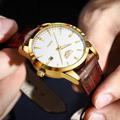 Montre Homme LIGE – Bracelet Cuir Marron – Chronographe Sport & Élégance🚚 Livraison rapide en 8 à 12 jours ouvrés depuis la France FelizShop