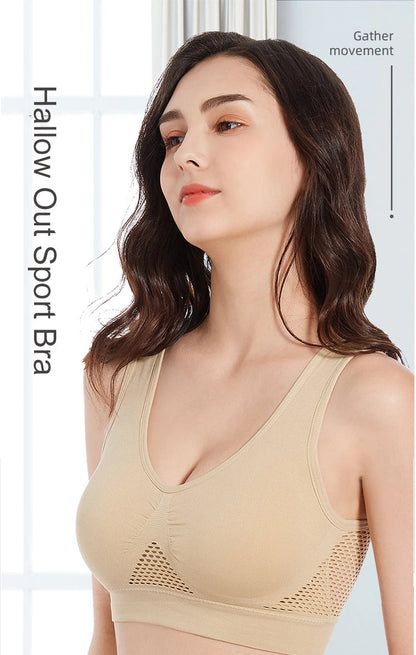Brassière de sport respirante pour femmes — Soutien-gorge fitness avec coussinets amovibles — Sans coutures, push-up, idéale pour course et gym🚚 Livraison rapide en 8 à 12 jours ouvrés depuis la France FelizShop