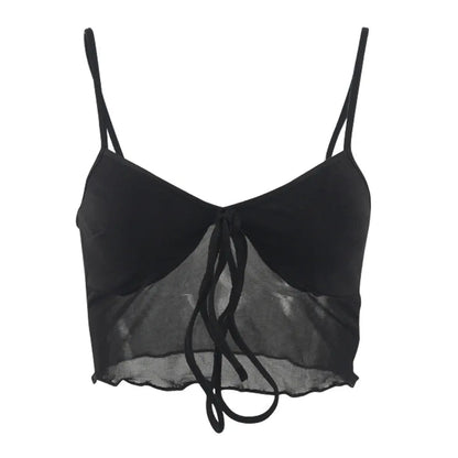 Crop Top Corset Noir Femme – Sans Manches, Dos Nu & Lacets
Tailles : S à L
Matière : tissu mesh léger, détails à lacets
Style : sexy et streetwear, dos transparent, coupe courte (cropped)
Saison : été 🚚 Livraison FelizShop
