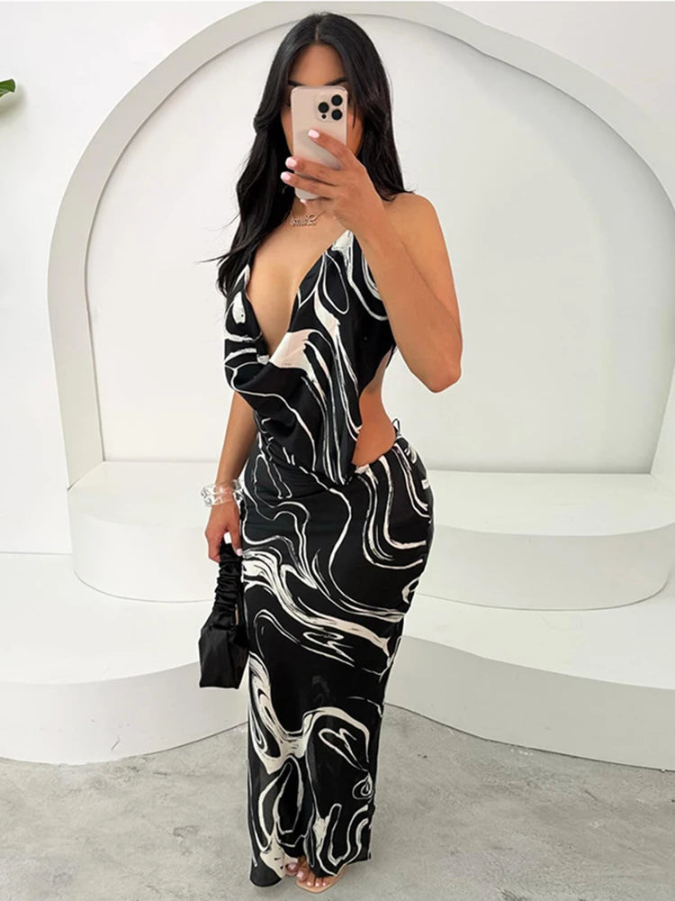 Weird Puss Sexy Swing Collar Women Dress Thin Coquette Y2K Colorful Print Side Split Backless Midnight Clubwear Skinny Bodycon 
🚚Livraison gratuite sécurisé et rapide FR FelizShop
