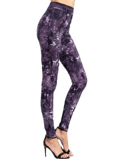 YRRETY – Leggings de sport femme effet jean, sans couture, extensibles et imprimés. Taille haute, parfaits pour l’été, le running, la salle de sport ou un look décontracté push-up.🚚Livraison gratuite rapide et sé FelizShop