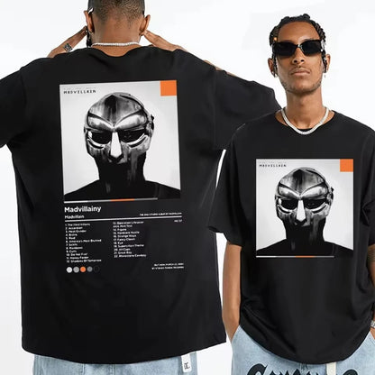 T-shirt Graphique MF DOOM x Madlib – Impression Double Face – Unisexe, Style Streetwear🚚 Livraison rapide en 8 à 12 jours ouvrés depuis la France FelizShop
