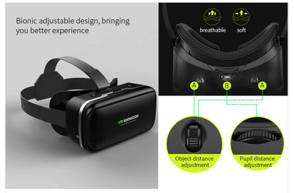 Casque VR Shinecon 10.0 – Lunettes de réalité virtuelle 3D pour smartphone. Vision binoculaire immersive, compatible jeux vidéo, films et applications VR.🚚Livraison gratuite rapide et sécurisé FR FelizShop