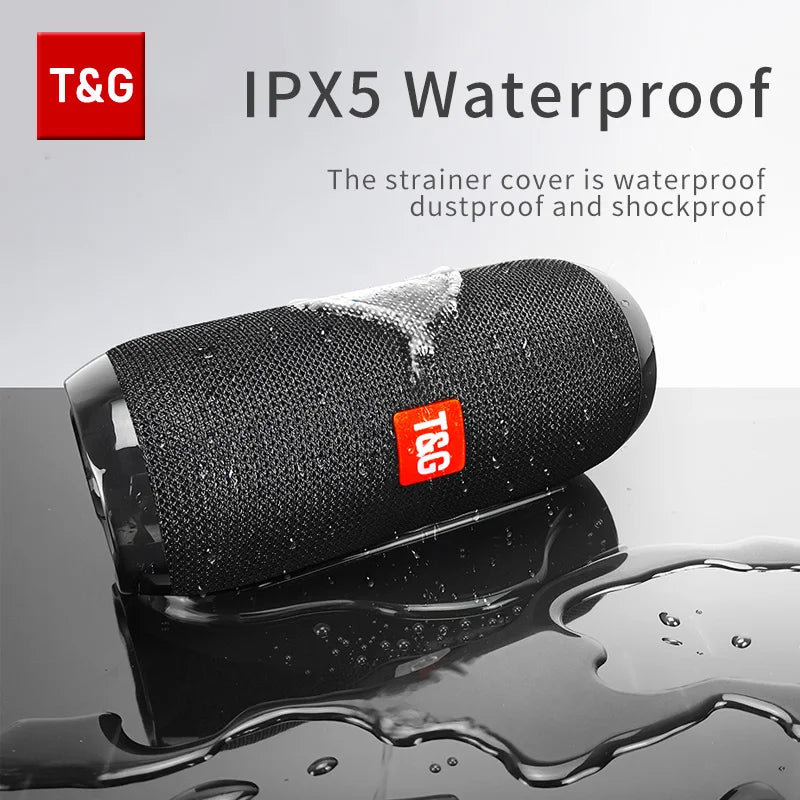 Enceinte Bluetooth Portable T&G TG117 – Haut-parleur Étanche TWS, Son Stéréo Surround, Support Carte TF et Radio FM, Idéal pour l’Extérieur 🚚 Livraison rapide en 8 à 12 jours ouvrés depuis la France ou nos entre FelizShop