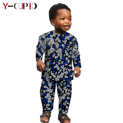 Ensemble Africain Garçon 2 Pièces – Chemise & Pantalon FelizShop