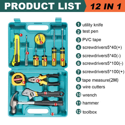 Kit d’Outils 8/9/12/13 Pièces avec Mallette – Réparation Maison & Auto FelizShop