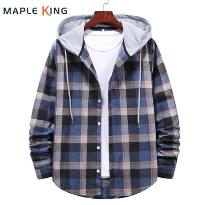 Chemise à Carreaux à Capuche pour Homme – Style Décontracté & Urbain – Manches Longues🚚 Livraison rapide en 8 à 12 jours ouvrés depuis la France FelizShop