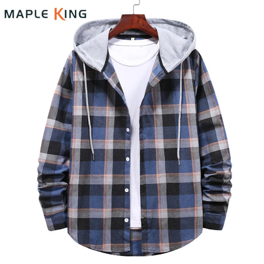 Chemise à Carreaux à Capuche pour Homme – Style Décontracté & Urbain – Manches Longues🚚 Livraison rapide en 8 à 12 jours ouvrés depuis la France FelizShop
