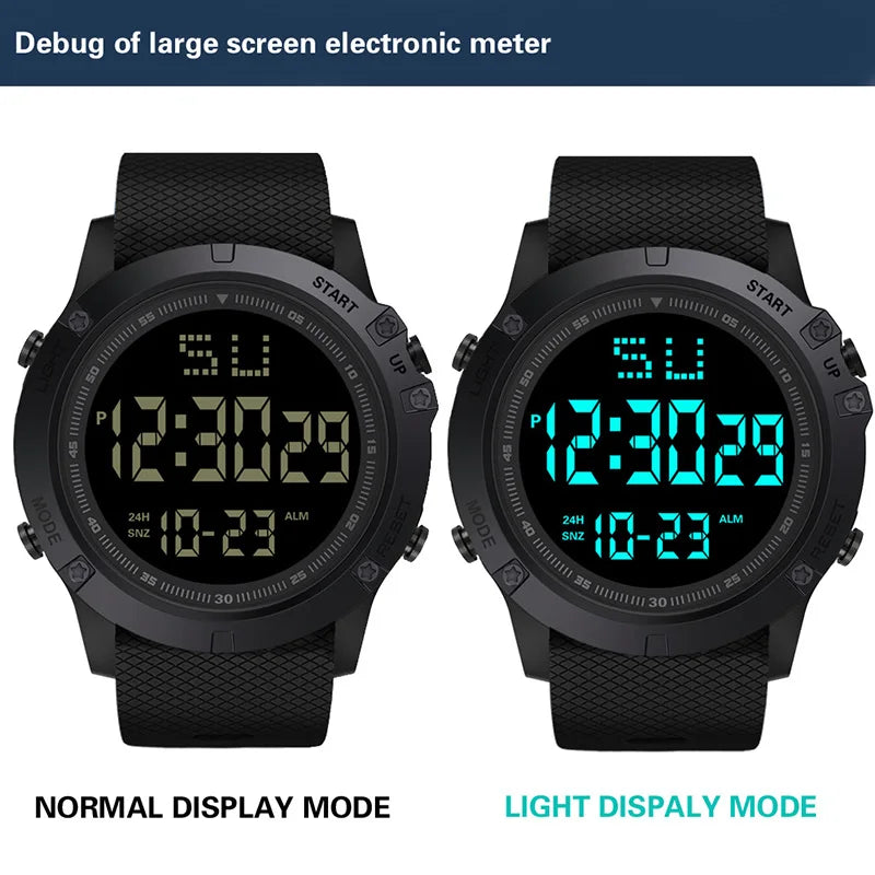 Montre sport homme multifonction — Montre militaire sportive, étanche, lumineuse LED digitale — Grande cadran, montre électronique pour enfants et étudiants
🚚 Livraison rapide en 8 à 12 jours ouvrés depuis la Fran FelizShop