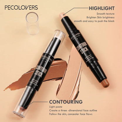 Stylo enlumineur double embout – Maquillage visage liquide waterproof – Contouring, fond de teint, correcteur – Crayon cosmétique 🚚 Livraison rapide en 8 à 12 jours ouvrés depuis la France FelizShop