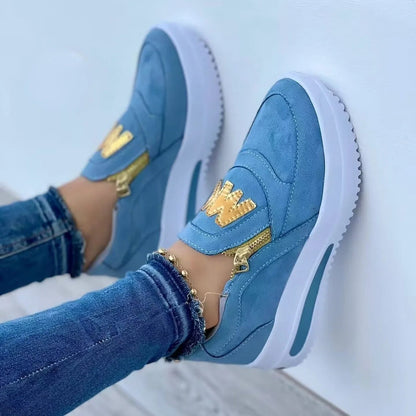 Chaussures à Semelle Épaisse pour Femme – Mocassins Mode Décontractés à Enfiler, Sneakers Tendance pour Ville, Loafers Sport Style Tennis🚚 Livraison rapide en 8 à 12 jours ouvrés depuis la France FelizShop