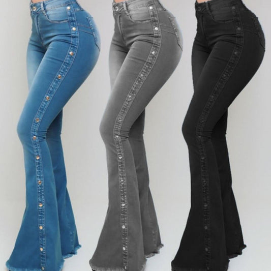 Mid Waisted Stretch Flare Jeans Women Denim Pants Wide Leg Butt-lifted Casual Korean Style Skinny Bell Bottom Pocket Trousers
🚚Livraison gratuite rapide et sécurisé FR FelizShop