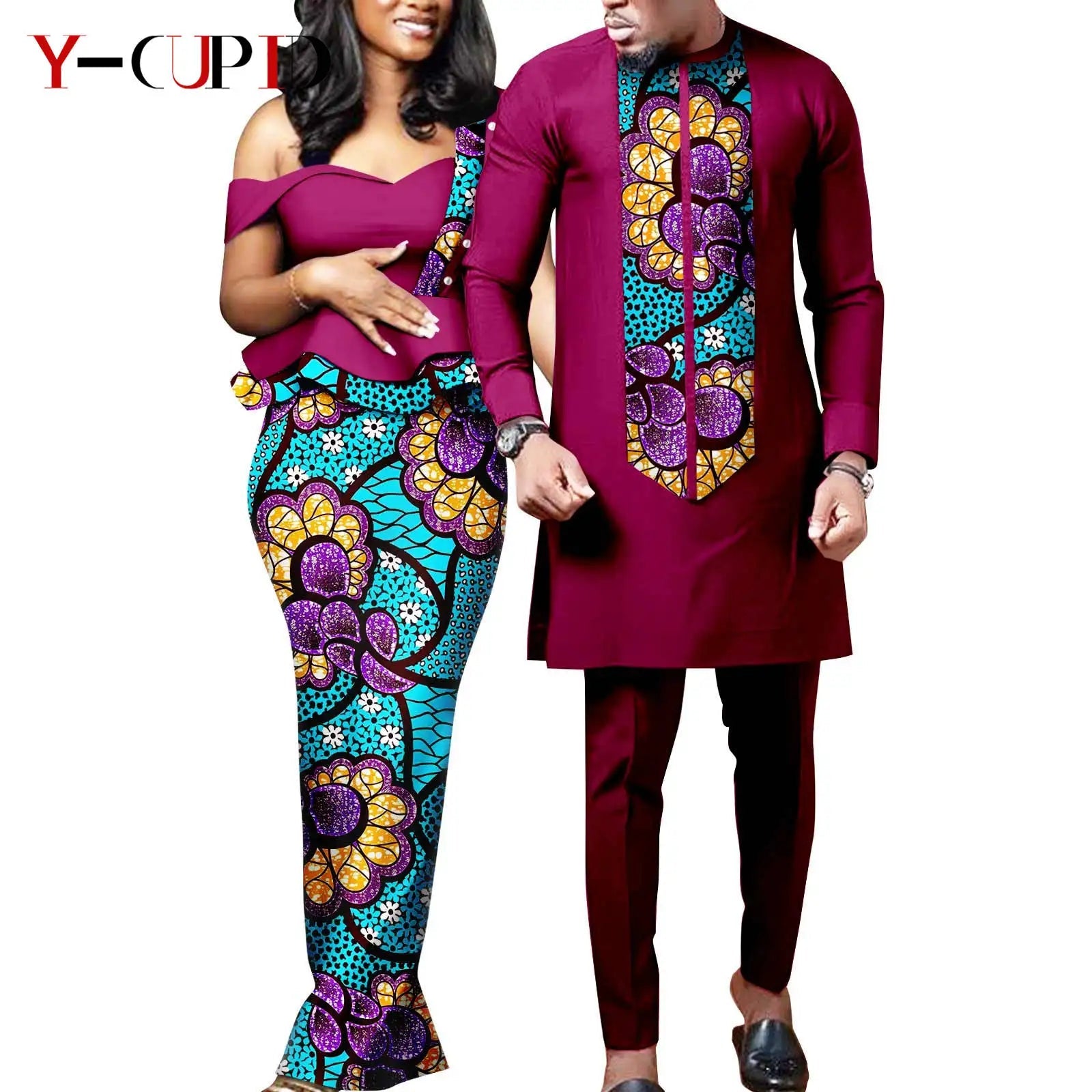 Tenue Africaine Couple – Robe Femme & Ensemble Homme FelizShop