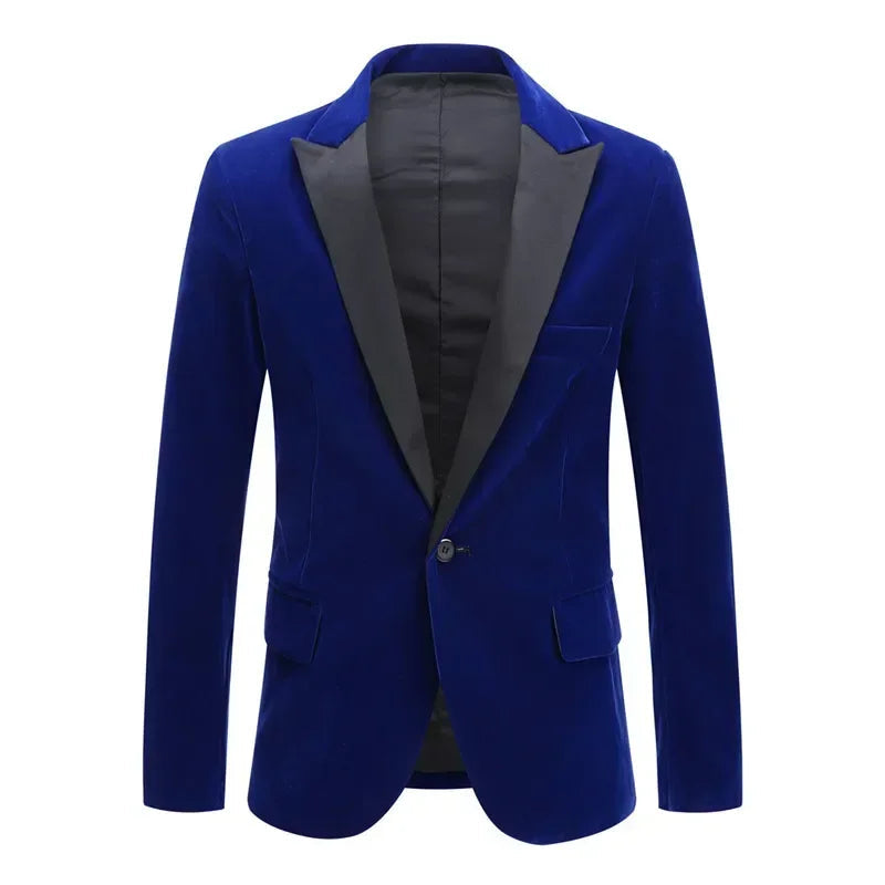 Tuxedo de Marié en Velours – Coupe Cintrée Élégante | Costume de Soirée & Mariage Tendance🚚 Livraison rapide en 8 à 12 jours ouvrés depuis la France FelizShop