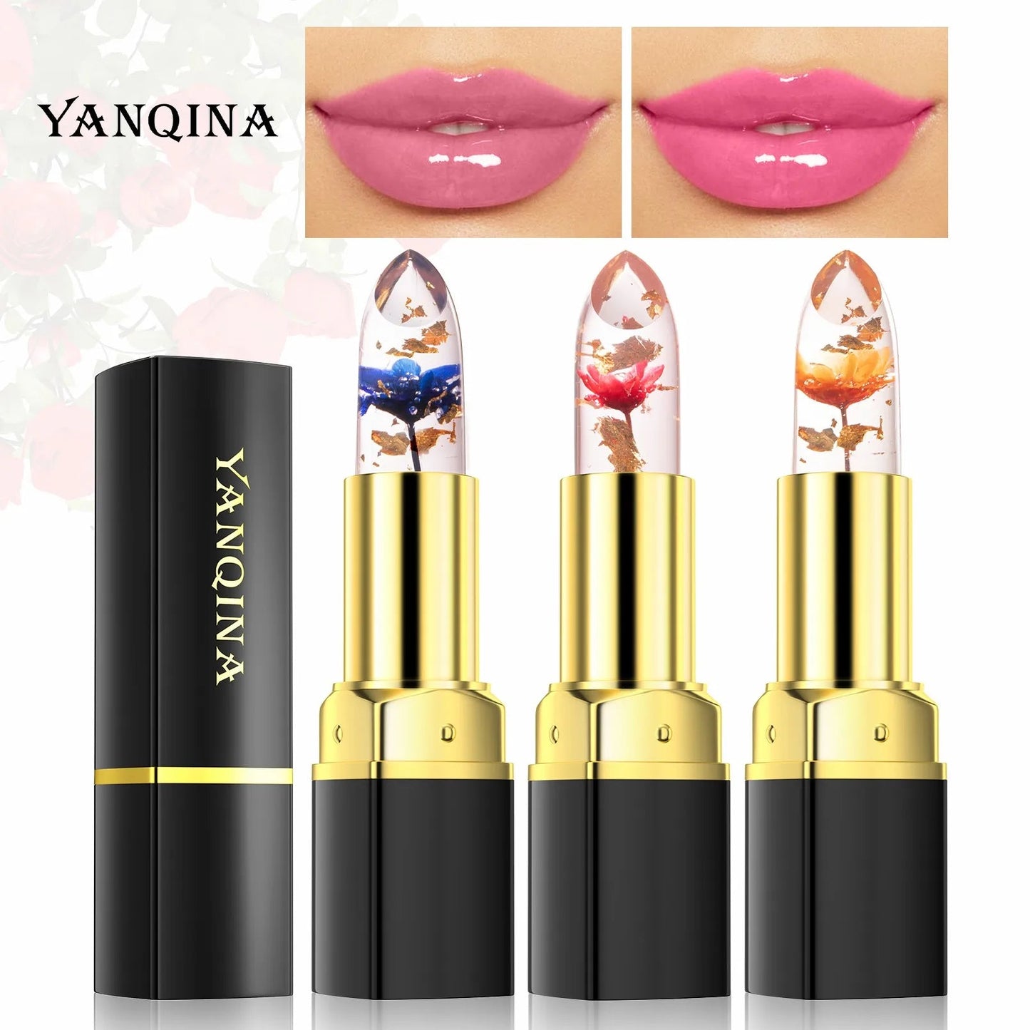 Baume à Lèvres Magique Fleur Cristal – Couleur Thermo-Réactive | Transparent, Longue Tenue & Ultra Hydratant🚚 Livraison rapide FelizShop