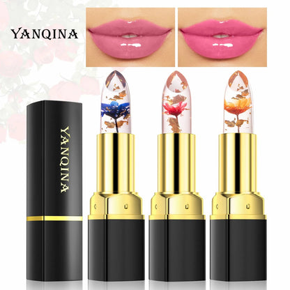 Baume à Lèvres Magique Fleur Cristal – Couleur Thermo-Réactive | Transparent, Longue Tenue & Ultra Hydratant🚚 Livraison rapide FelizShop