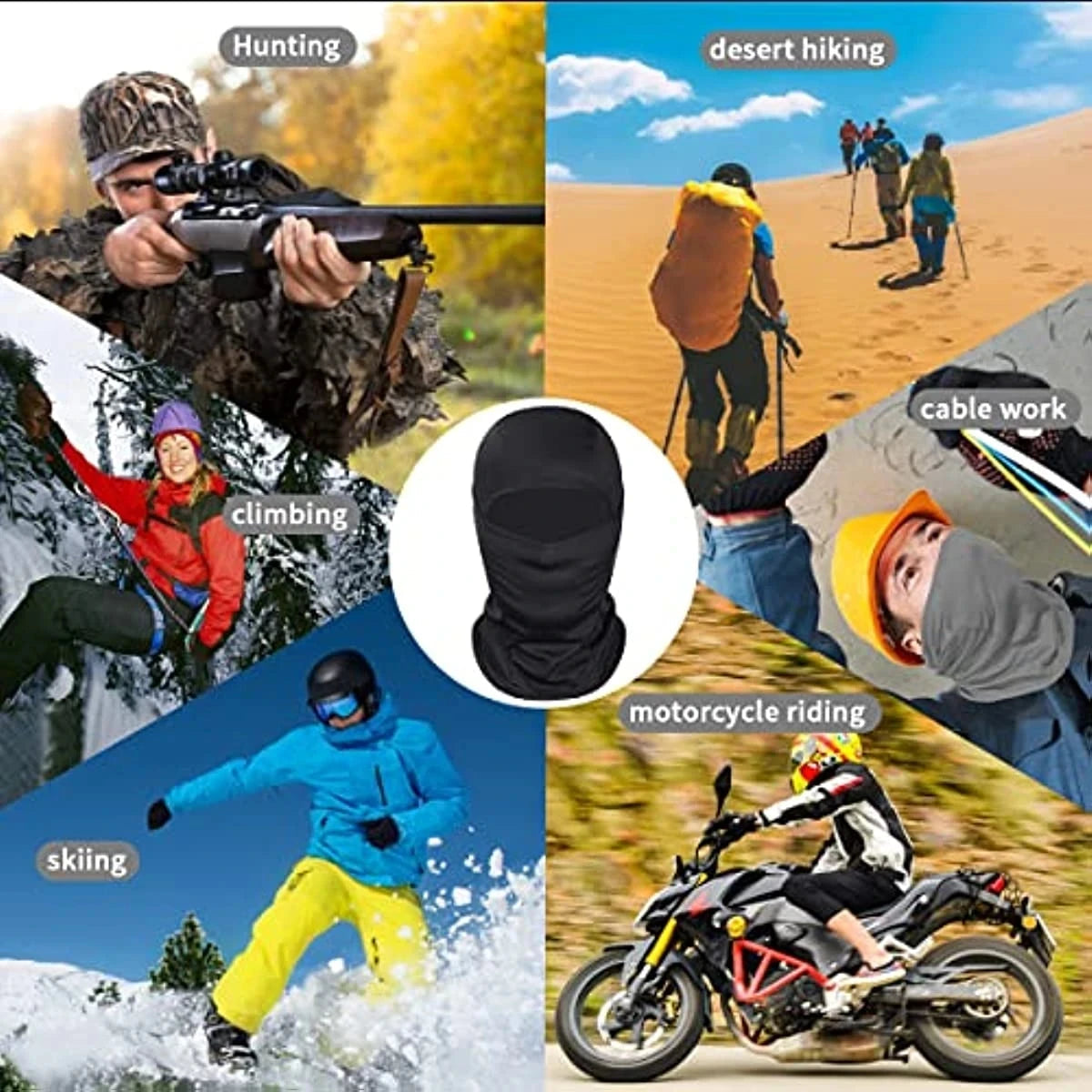 Cagoule Thermique Unisexe – Masque Intégral | Ski, Moto, Randonnée, Froid Intense🚚 Livraison rapide en 8 à 12 jours ouvrés depuis la France FelizShop