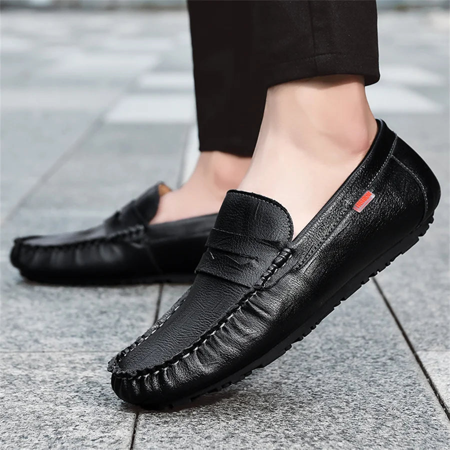 Mocassins Homme Cuir – Chaussures Décontractées à Enfiler | Loafers Style Bateau Haut de Gamme (Taille 38 à 47)🚚 Livraison rapide en 8 à 12 jours ouvrés depuis la France FelizShop