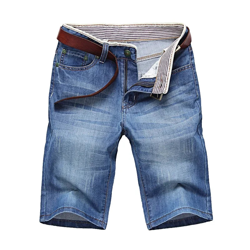 Short en Jean Homme Bleu Été – Coupe Droite, Taille 40 – Denim Coton Léger & Confortable FelizShop