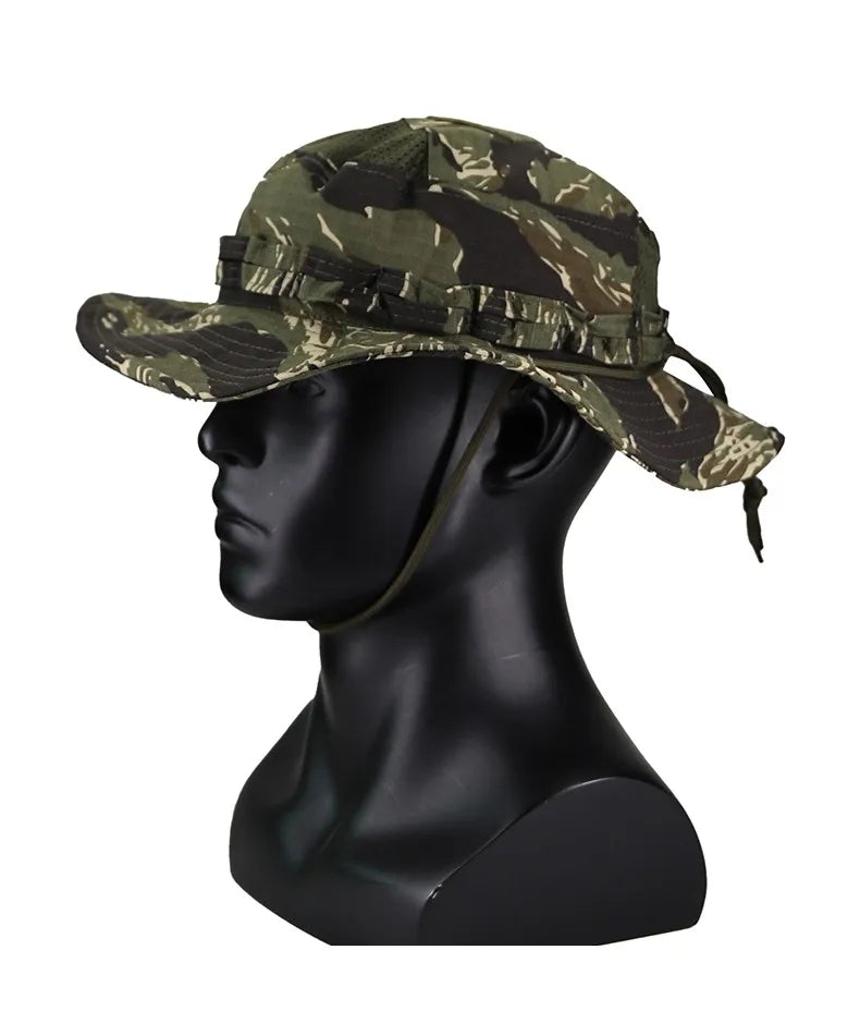 Nouvelle casquette 2025 camouflage tactique – Casquette de type Bonnie à poche carrée – Chapeau bob multicam pour la pêche, la randonnée et les activités de plein air – Protection solaire🚚 Livraison rapide FelizShop