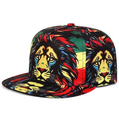 Men's Lion Animal Cartoon Printing Baseball Hat Hip Hop Fashion Women's Snapback hat Leisure Sports Button Hat Adjustable 🚚 Livraison rapide FelizShop