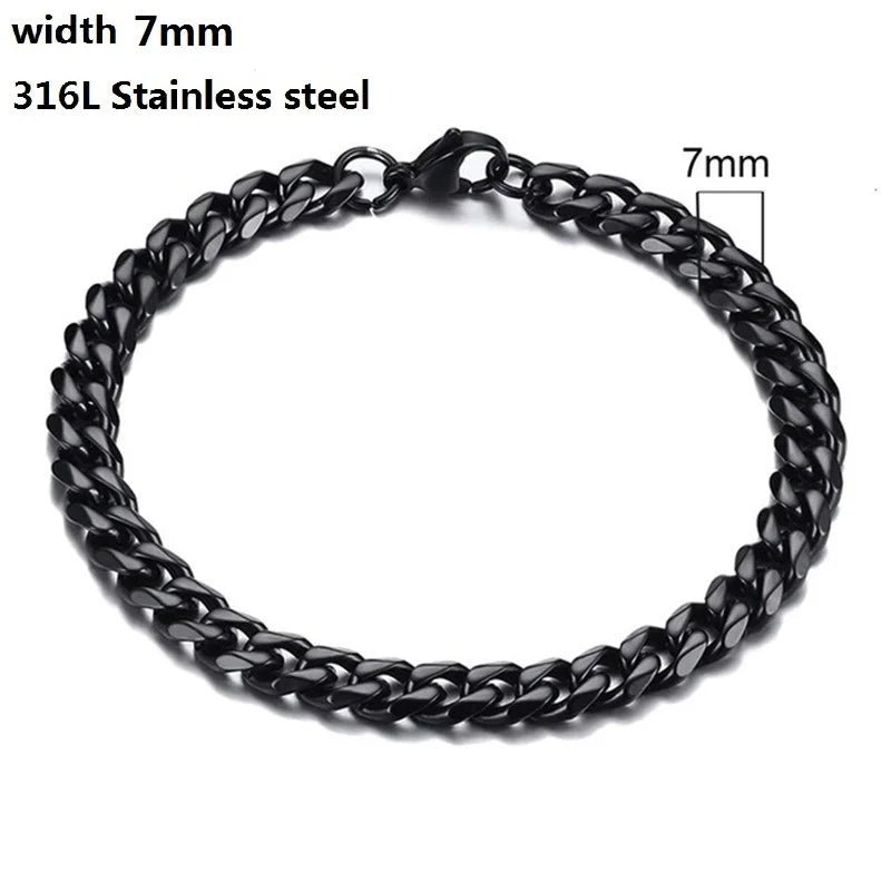 Bracelet Chaîne Cubaine en Acier Inoxydable 316L – Style Figaro Unisexe – Bijou Vintage & Tendance🚚 Livraison rapide en 8 à 12 jours ouvrés depuis la France FelizShop