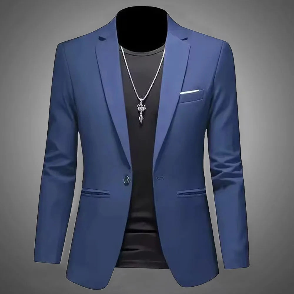 Veste de Costume Homme Tendance – Coupe Slim & Décontractée | Non Froissable, Bouton Unique🚚 Livraison rapide en 8 à 12 jours ouvrés depuis la France FelizShop