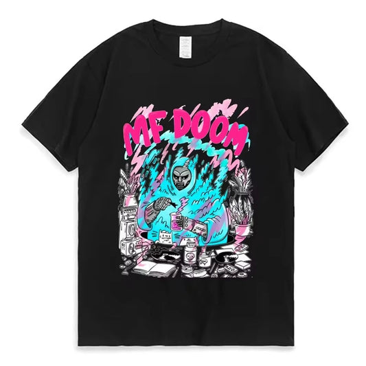 T-shirt Graphique MF DOOM x Madlib – Impression Double Face – Unisexe, Style Streetwear🚚 Livraison rapide en 8 à 12 jours ouvrés depuis la France FelizShop