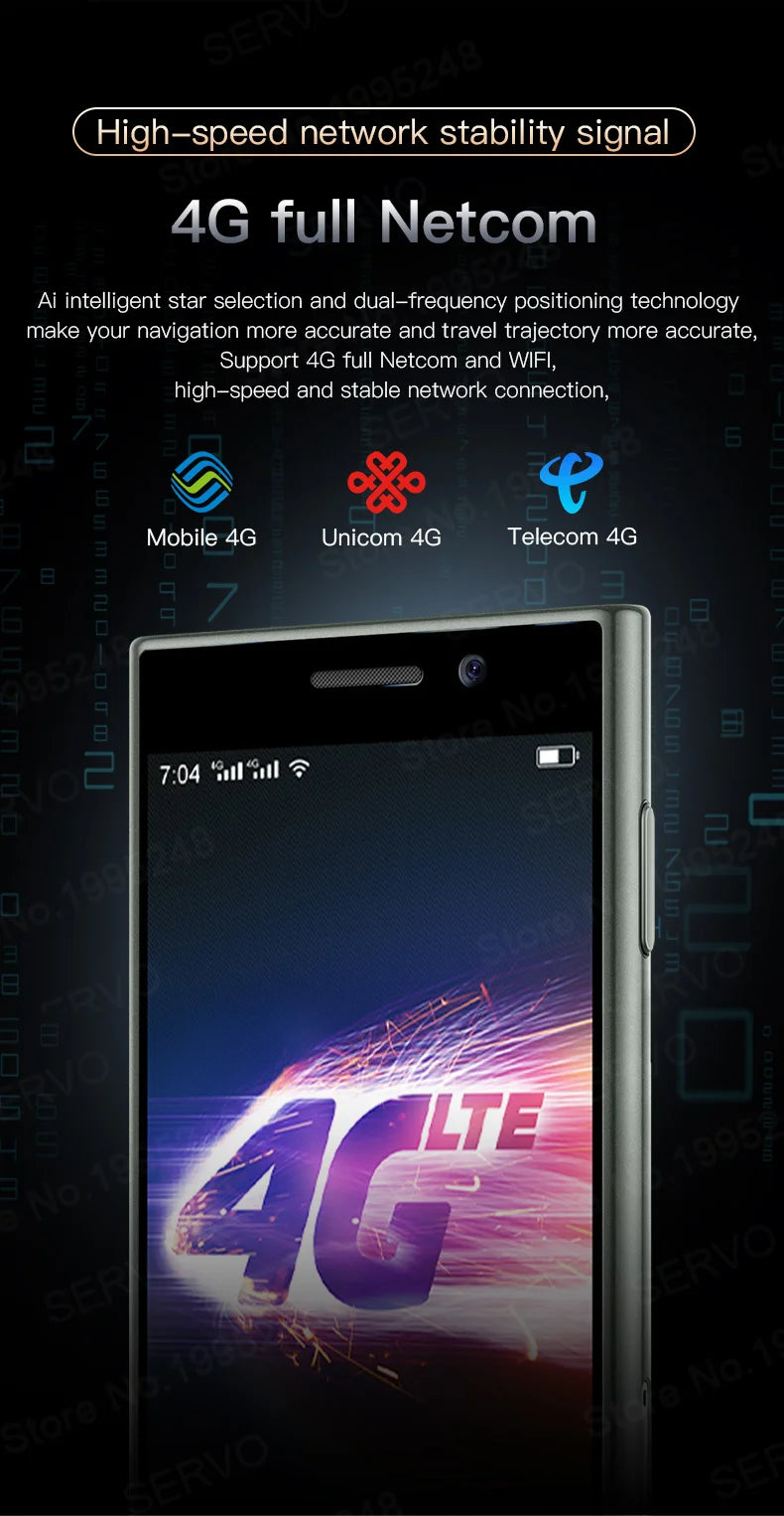 Smartphone mini original SERVO S24 – Téléphone portable 4G Android 10.0 avec reconnaissance faciale, GPS, écran 3", 2 Go RAM / 16 Go ROM, batterie 2000 mAh.🚚Livraison gratuite rapide et sécurisé FR FelizShop