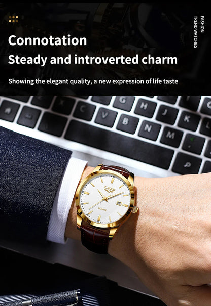 Montre Homme LIGE – Bracelet Cuir Marron – Chronographe Sport & Élégance🚚 Livraison rapide en 8 à 12 jours ouvrés depuis la France FelizShop