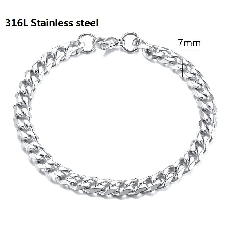 Bracelet Chaîne Cubaine en Acier Inoxydable 316L – Style Figaro Unisexe – Bijou Vintage & Tendance🚚 Livraison rapide en 8 à 12 jours ouvrés depuis la France FelizShop