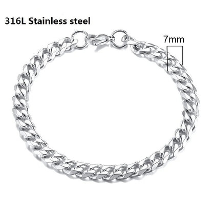 Bracelet Chaîne Cubaine en Acier Inoxydable 316L – Style Figaro Unisexe – Bijou Vintage & Tendance🚚 Livraison rapide en 8 à 12 jours ouvrés depuis la France FelizShop