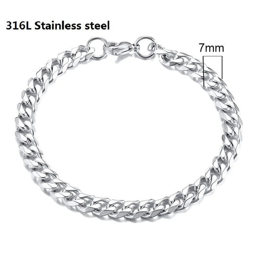 Bracelet Chaîne Cubaine en Acier Inoxydable 316L – Style Figaro Unisexe – Bijou Vintage & Tendance🚚 Livraison rapide en 8 à 12 jours ouvrés depuis la France FelizShop