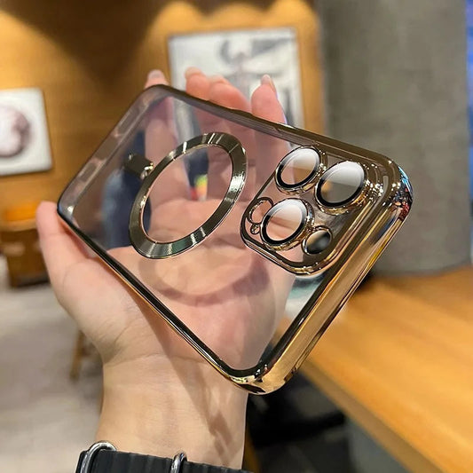 Coque Transparente Magnétique Luxe – iPhone 11 à 16 Pro Max | Compatible MagSafe & Anti-Choc🚚 Livraison rapide en 8 à 12 jours ouvrés depuis la France FelizShop