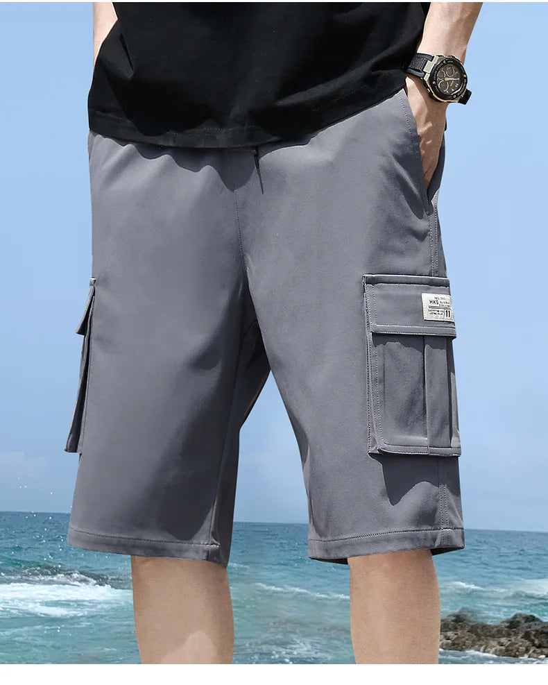 Cargo shorts men's summer loose-fitting five-point pants multi-pocket functional sports pants 🚚 Livraison rapide en 8 à 12 jours ouvrés depuis la France FelizShop