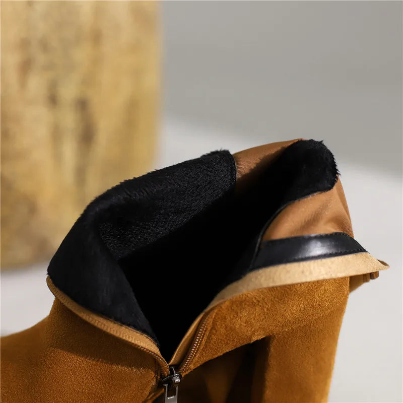 Cuissardes femme en suédine extensible – Talons hauts plateforme épais – Bottes slim au-dessus du genou – Automne / Hiver élégance & confort
🚚Livraison gratuite rapide et sécurisé FR FelizShop
