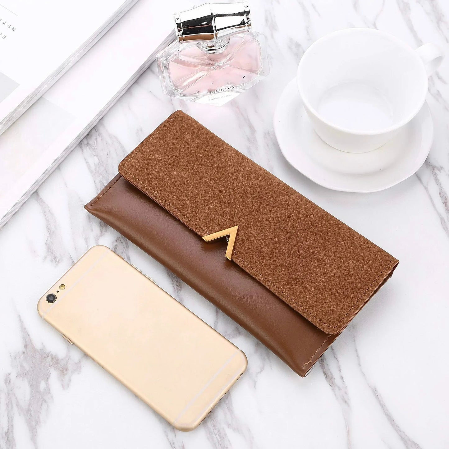 Portefeuille Femme Cuir 2023 – Pochette Enveloppe Chic, Porte-Monnaie & Cartes🚚Livraison rapide gratuite et sécurisée FelizShop