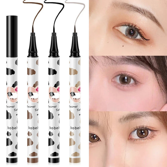 Eyeliner Liquide Waterproof – Séchage Rapide, Longue Tenue | Noir & Brun, Pointe Précise, Effet Cils de Soie🚚 Livraison rapide FelizShop