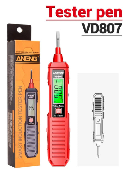 ANENG VD807 – Stylo testeur électrique intelligent à induction, capteur NCV sans contact, détecteur de tension AC 12–300V, fréquence 50/60Hz. Outil portable de détection de fils électriques.🚚Livraison gratuite ra FelizShop