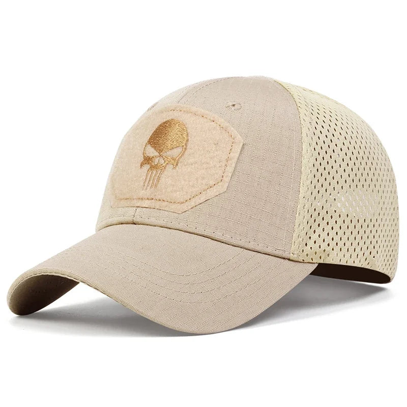 Unisex Skull Embroidery Baseball Net Caps Spring Summer Outdoor Sunscreen Hat Adjustable Casual Trucker Hats FelizShop