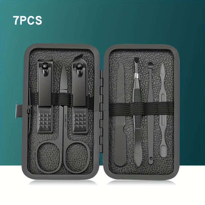 Set de manucure professionnel 7/10/12/18/20/24 pièces – Kit en acier inoxydable pour ongles des mains et des pieds – Avec étui en cuir portable 🚚 Livraison rapide en 8 à 12 jours ouvrés depuis la France FelizShop