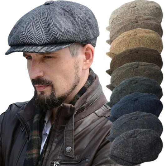 Casquette vintage homme – Chapeau plat style Peaky Blinders, idéal pour le golf, la conduite ou la protection solaire. Pour homme et femme, saisons printemps, été, automne.🚚Livraison gratuite rapide et sécurisé FR FelizShop