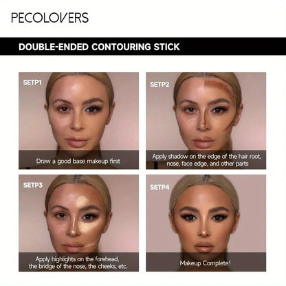 Stylo enlumineur double embout – Maquillage visage liquide waterproof – Contouring, fond de teint, correcteur – Crayon cosmétique 🚚 Livraison rapide en 8 à 12 jours ouvrés depuis la France FelizShop