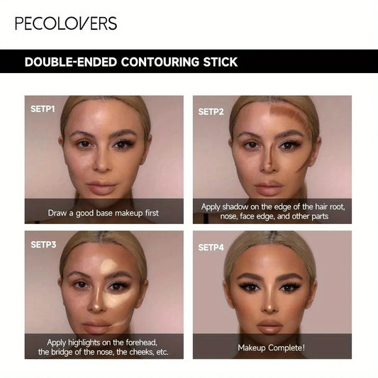 Stylo enlumineur double embout – Maquillage visage liquide waterproof – Contouring, fond de teint, correcteur – Crayon cosmétique 🚚 Livraison rapide en 8 à 12 jours ouvrés depuis la France FelizShop