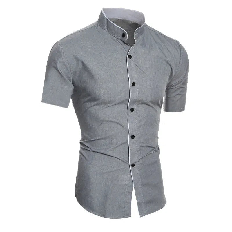 Chemise Homme Manches Courtes – Unie & Décontractée – Idéale pour l'Été et le Quotidien🚚 Livraison rapide en 8 à 12 jours ouvrés depuis la France FelizShop