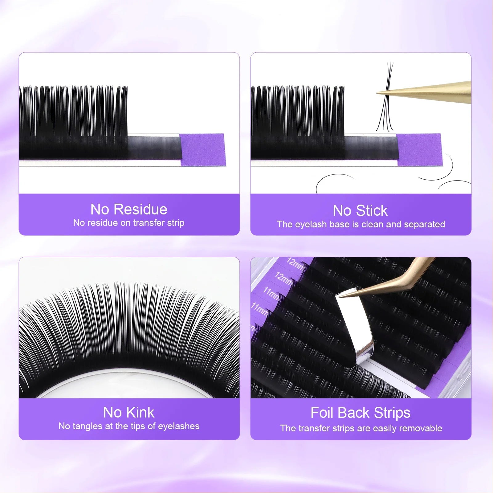 Extensions de Cils Individuels NAGARAKU – Cils Naturels Doux en Soie Synthétique | Haute Qualité Maquillage Pro🚚 Livraison rapide FelizShop