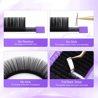 Extensions de Cils Individuels NAGARAKU – Cils Naturels Doux en Soie Synthétique | Haute Qualité Maquillage Pro🚚 Livraison rapide FelizShop