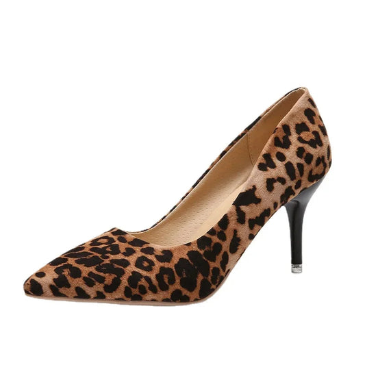 Chaussures Femme Grandes Tailles – Sandales à Talons Hauts 8,5 cm, Élégantes et Sexy avec Motif Léopard, Bout Pointu, Mode 2025🚚 Livraison rapide en 8 à 12 jours ouvrés depuis la France FelizShop