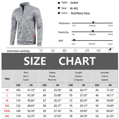 Sweatshirt Homme Demi-Zippé – Pull Épais à Col Montant, Style Décontracté pour le Printemps/Automne, Couleur Unie 🚚 Livraison rapide en 8 à 12 jours ouvrés depuis la France FelizShop