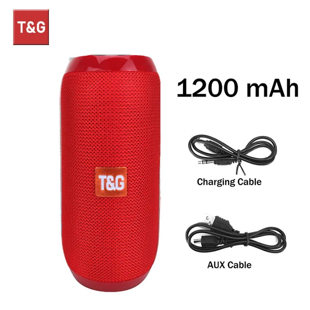 Enceinte Bluetooth Portable T&G TG117 – Haut-parleur Étanche TWS, Son Stéréo Surround, Support Carte TF et Radio FM, Idéal pour l’Extérieur 🚚 Livraison rapide en 8 à 12 jours ouvrés depuis la France ou nos entre FelizShop